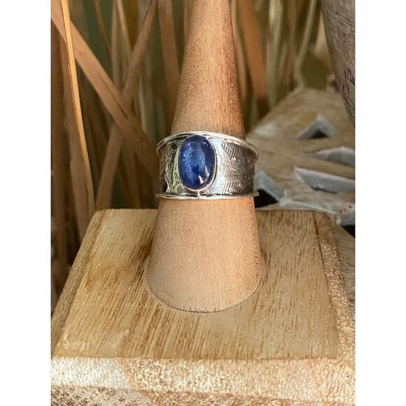 Kyanite Brazil Sterling Silver Ring Size 9.5 - Picture 13 of 16